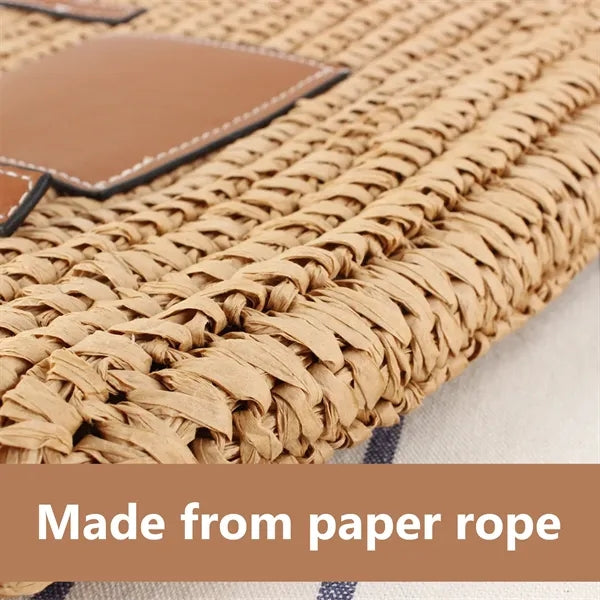 Spacious Temperament Woven Shoulder Bag