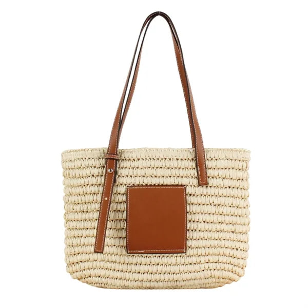 Spacious Temperament Woven Shoulder Bag