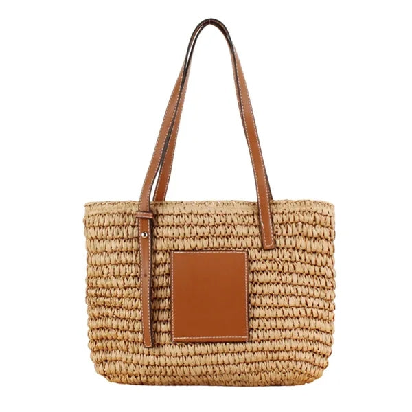 Spacious Temperament Woven Shoulder Bag