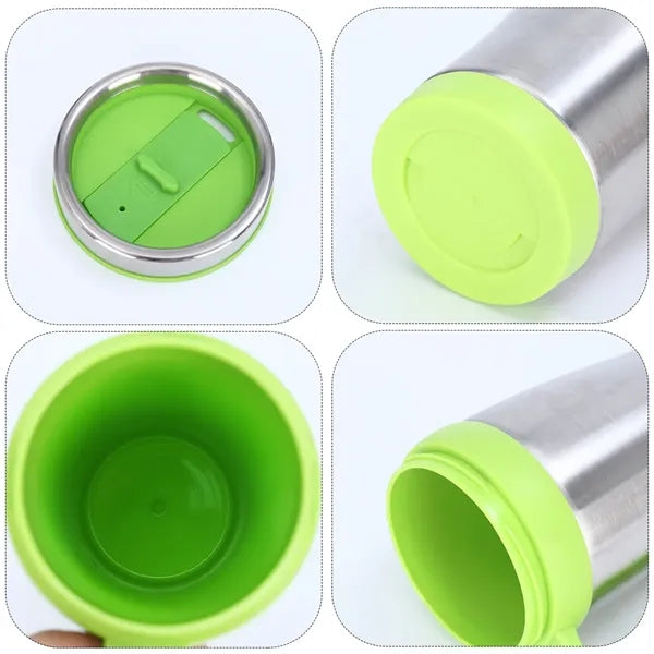 Cupholder Friendly Steel Tumbler with Color Trim - 15 oz