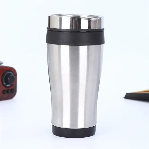 Cupholder Friendly Steel Tumbler with Color Trim - 15 oz
