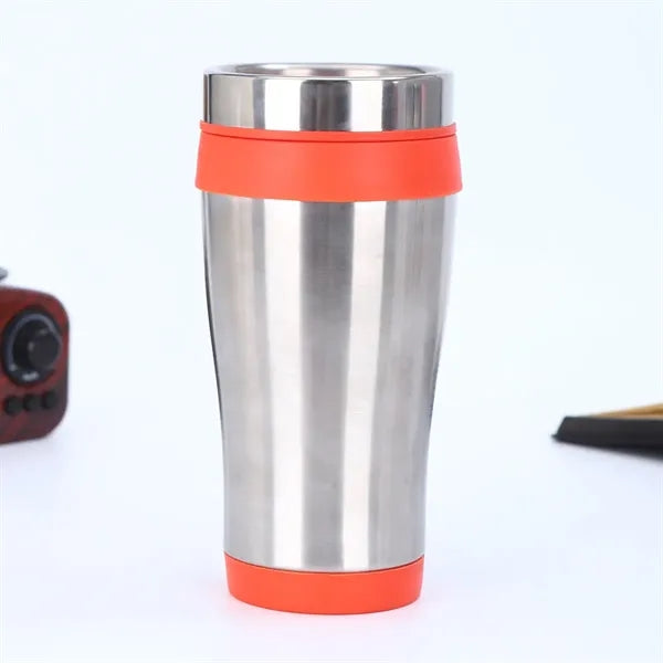 Cupholder Friendly Steel Tumbler with Color Trim - 15 oz