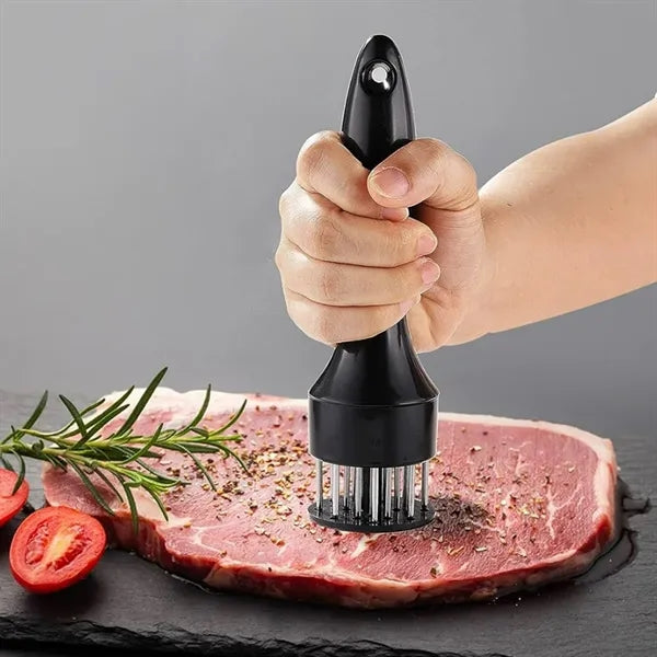 Spring Loaded Meat Tenderizer with Auto Retract Blades