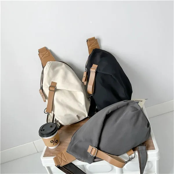 Canvas Sling Bag Casual Daypack Outdoor Travel