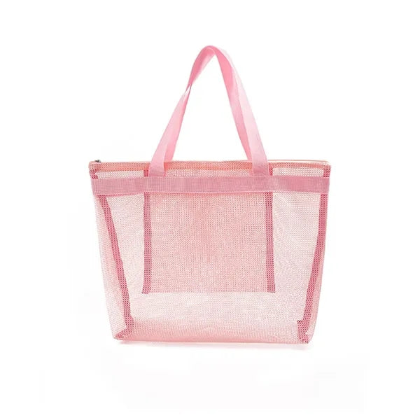Mesh Beach Bag with Zipper & Pocket