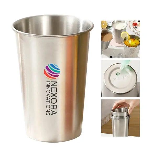 Classic 16oz Stainless Steel Cup for Hot and Cold Beverages