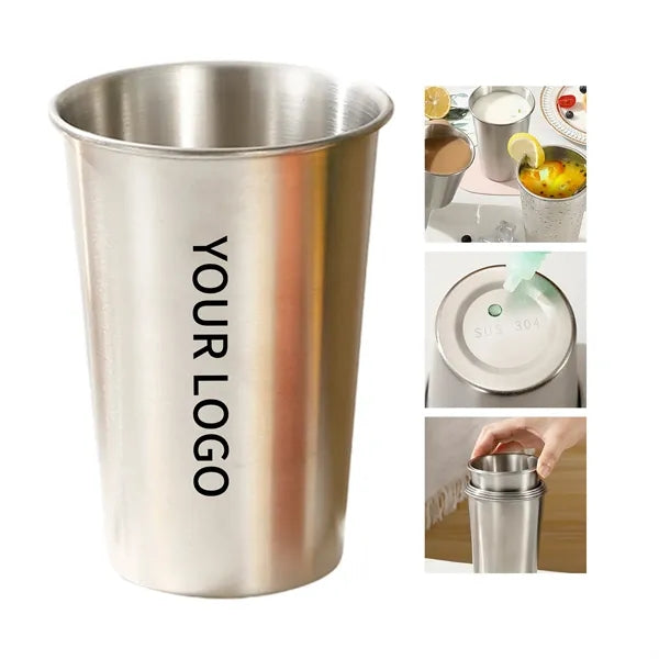 Classic 16oz Stainless Steel Cup for Hot and Cold Beverages