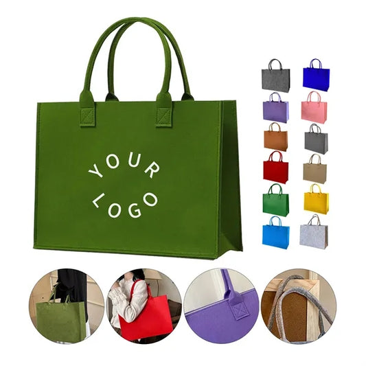 Stylish Felt Tote Bag for Daily Use and Promotions