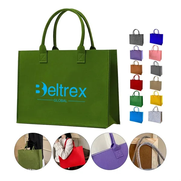 Stylish Felt Tote Bag for Daily Use and Promotions