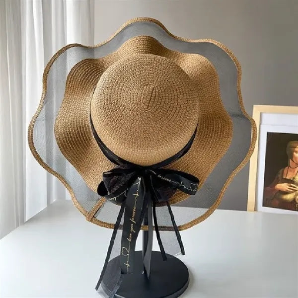 Womens Wide Brim Straw Hat