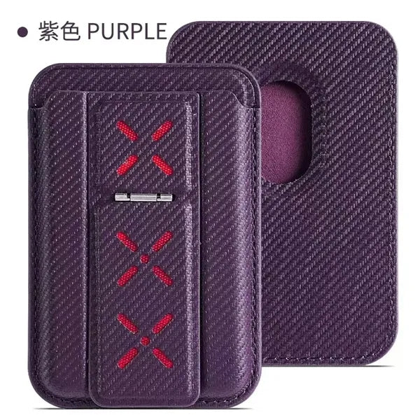 Artificial Leather Magnetic Card Holder Wallet Folding Cell