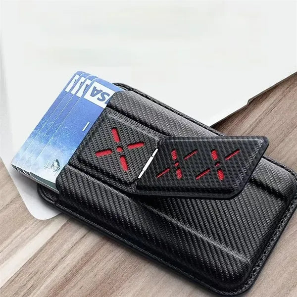 Artificial Leather Magnetic Card Holder Wallet Folding Cell