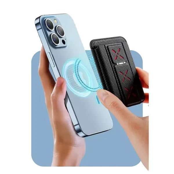 Artificial Leather Magnetic Card Holder Wallet Folding Cell