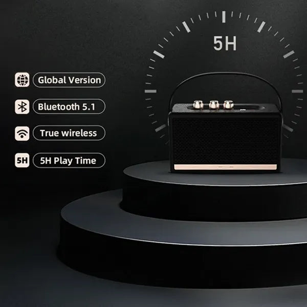 Wireless Retro Portable Bluetooth Speaker