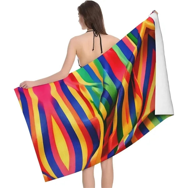 230Gsm Full Color Microfiber Beach Towel 30" x 60"