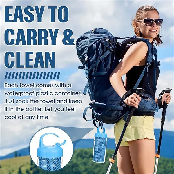 Breathable Chilly Towel with carry bottle