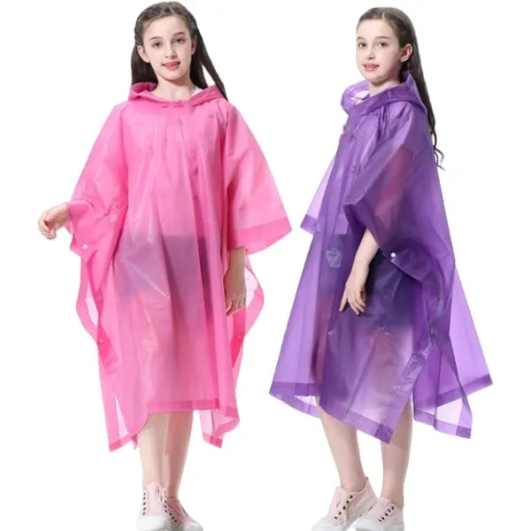 Portable EVA Rain Poncho for Adults