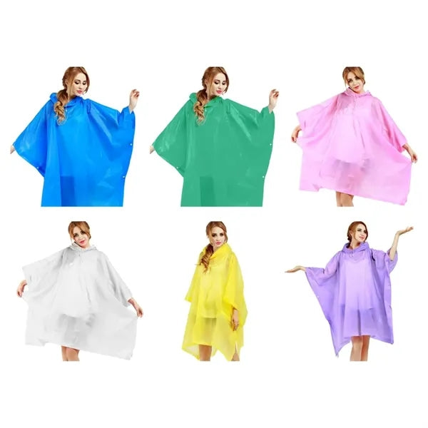 Portable EVA Rain Poncho for Adults