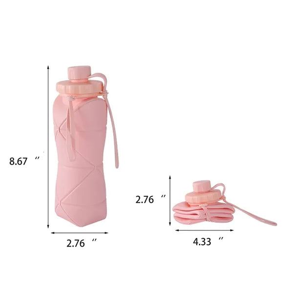 20oz Silicone Outdoor Collapsible Water Bottle