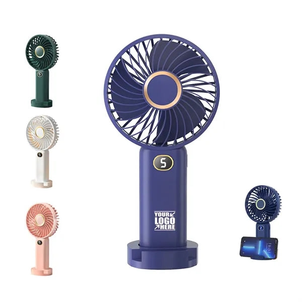 1.5IN 5 Speed Handheld Fan W/ Mobile Stand