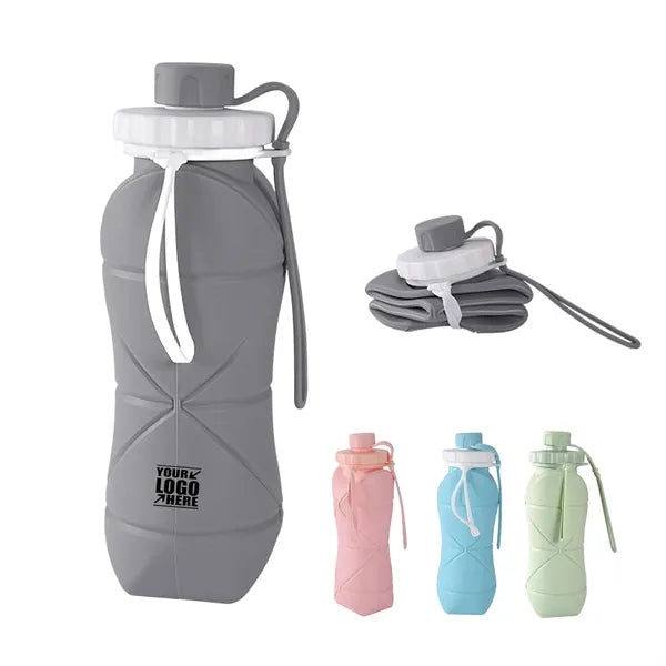 20oz Silicone Outdoor Collapsible Water Bottle