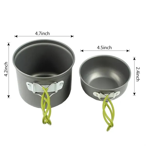 Camping Cookware Mess Kit Barbecue and Picnic Cooker