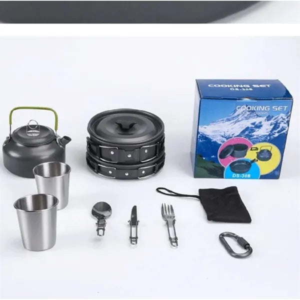 Camping Cookware Mess Picnic Pot and Kettle Set "