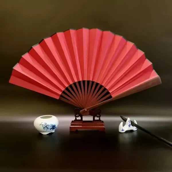 10" Bamboo Silk Folding Fan