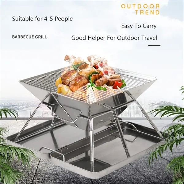 BBQ Stainless Steel Charcoal Grill Outdoor Wood Burner