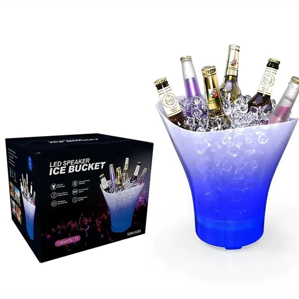 1 7/8 Gal Luminescent Ice Bucket With Wireless Speaker