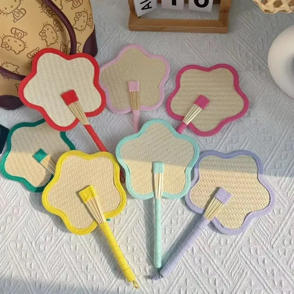 Eco-friendly Hand Made Wheat Straw Woven Fan