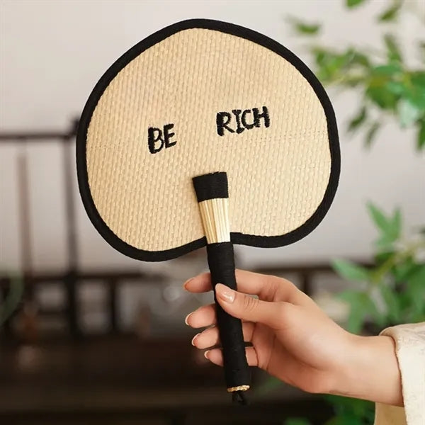Eco-friendly Hand Made Wheat Straw Woven Fan