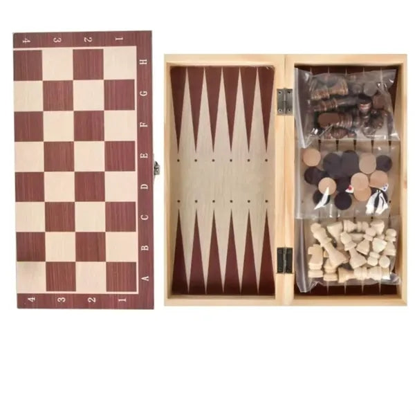 3 in 1 Premium Wooden Game Sets
