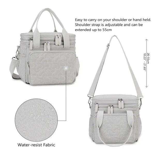 Double Layer Lunch Cooler Tote Bag
