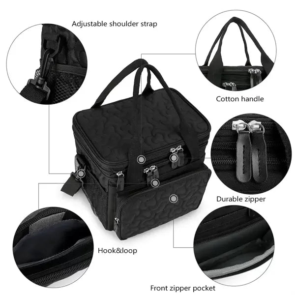 Double Layer Lunch Cooler Tote Bag