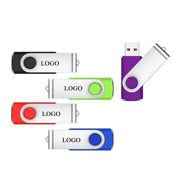 Brightly Colored 8GB Swivel Flash Drive
