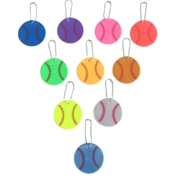 Reflective Baseball Keychain
