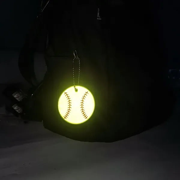 Reflective Baseball Keychain