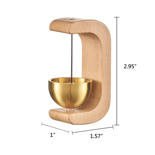 Magnetic Attach Wooden Brass Doorbell