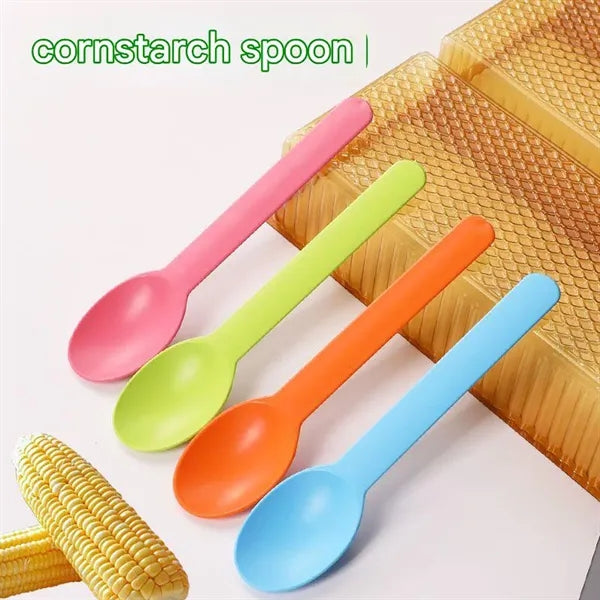 Plastic Tableware Eco Friendly Corn Starch Spoon