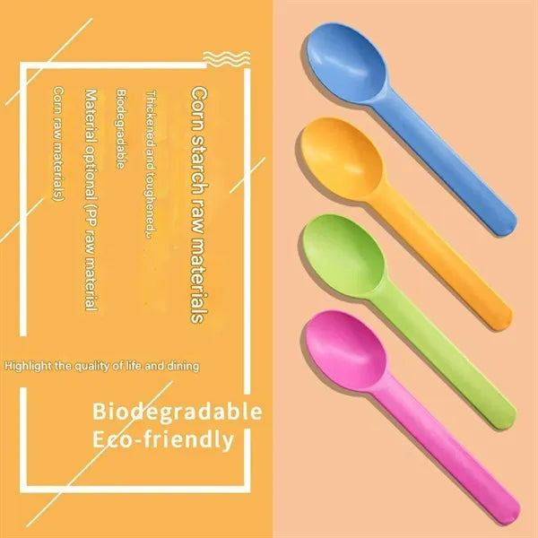 Plastic Tableware Eco Friendly Corn Starch Spoon