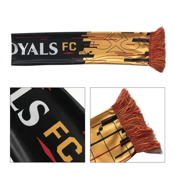 Polyester Sublimation Stadium Scarf with Tassels