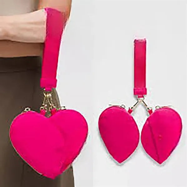 Spliced Detachable Love Fashion Ladies Wrist Bag