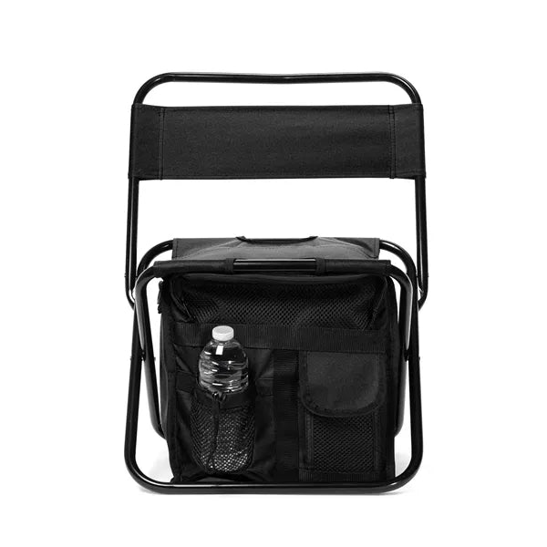Folding Chair with 24 Can Cooler Bag & Pockets