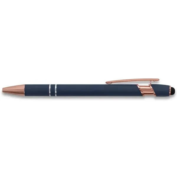 Soft Touch Rose Gold Trim Metal Pens