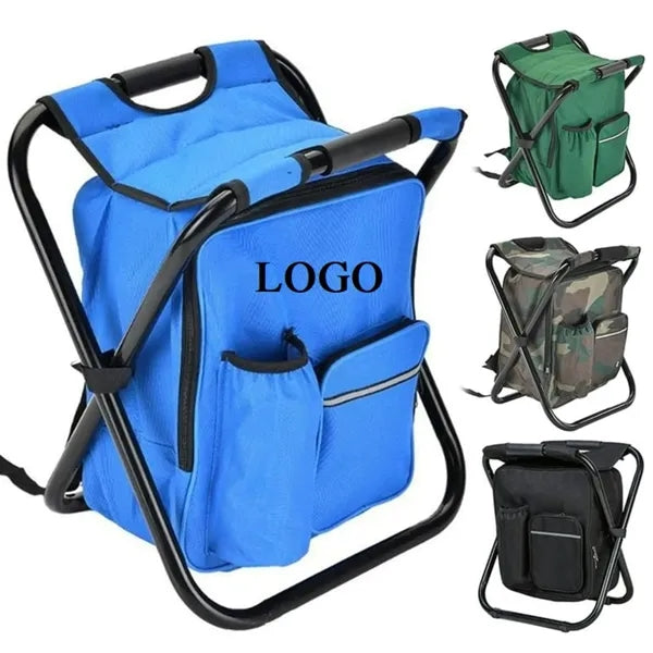 Easy-Carry Backpack Chair Featuring Cooler Bag