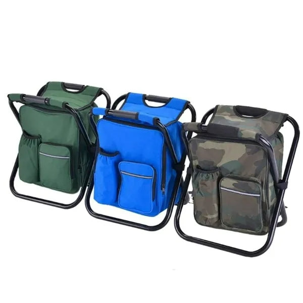 Easy-Carry Backpack Chair Featuring Cooler Bag