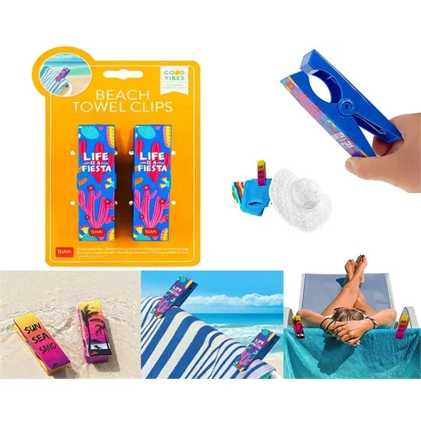 Pool Chair Beach Towel Clip Strong Grip Non-Slip Drying