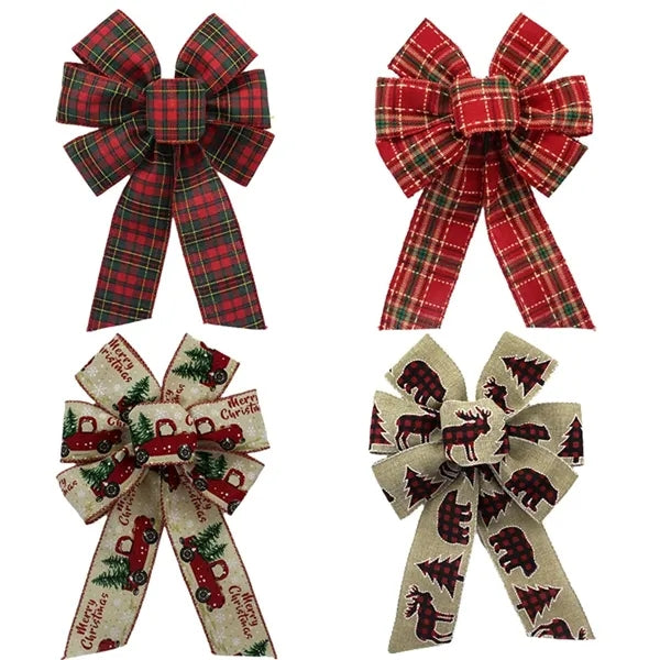 Festive Santa Ribbon Bow