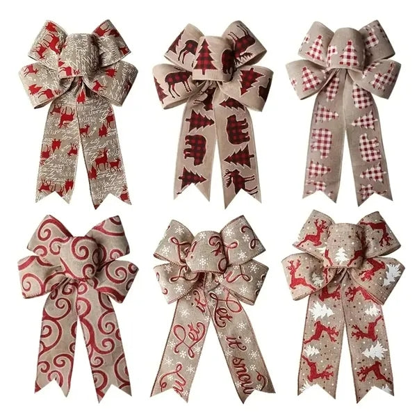 Festive Santa Ribbon Bow